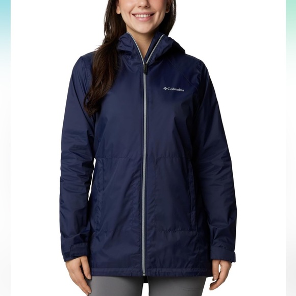Columbia Women's Switchback Lined Long Jacket navy blue 2XL - Picture 1 of 13